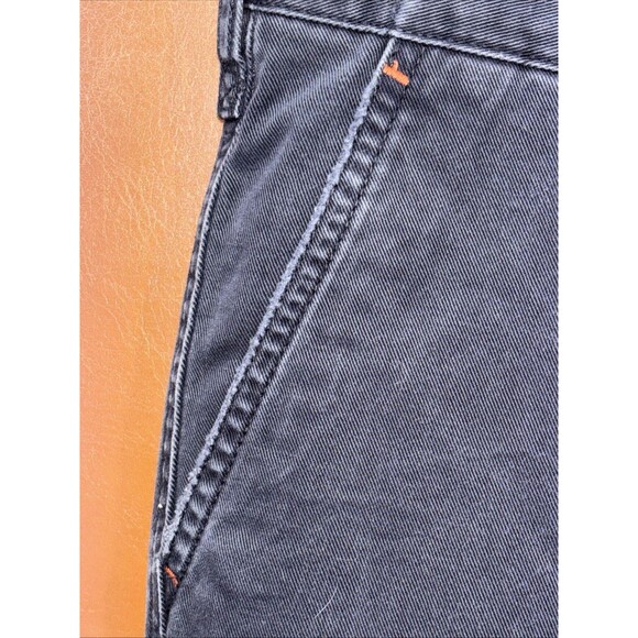Abercrombie Women's Pants Size 28x30 Navy Blue Cotton Chino Mid Rise Flared Legs - Picture 7 of 16